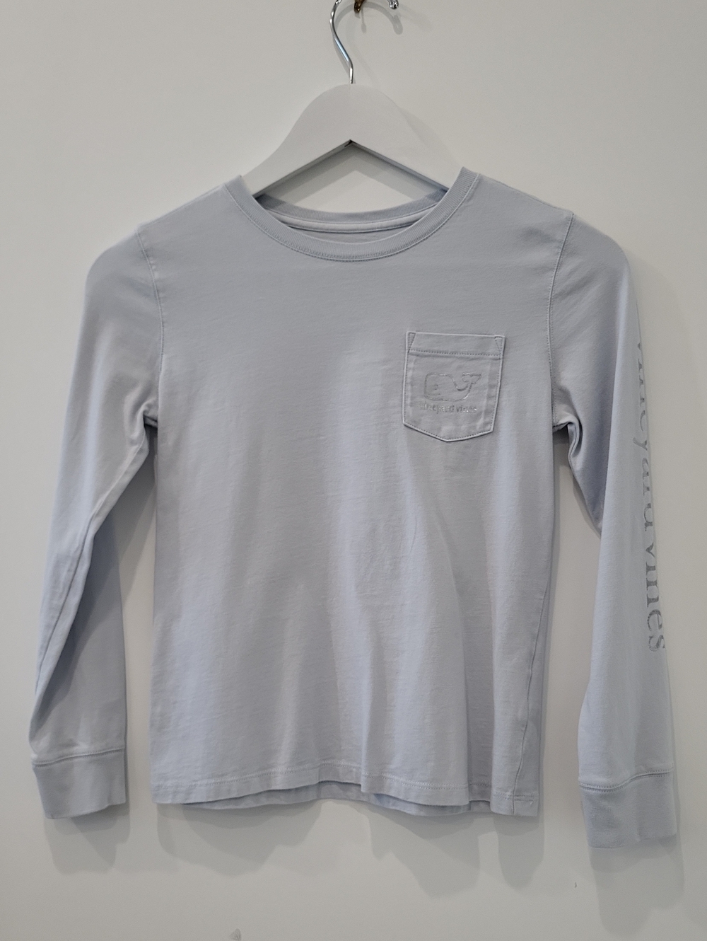 Vineyard Vines Long-Sleeve Pocket Tee - Light Gray